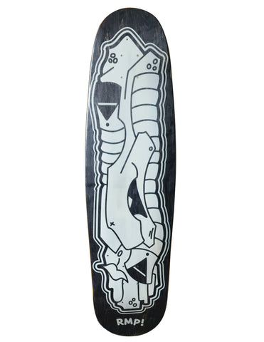 RMP Face #3 Longboard Deck - White/Black - 10” x 38.25”